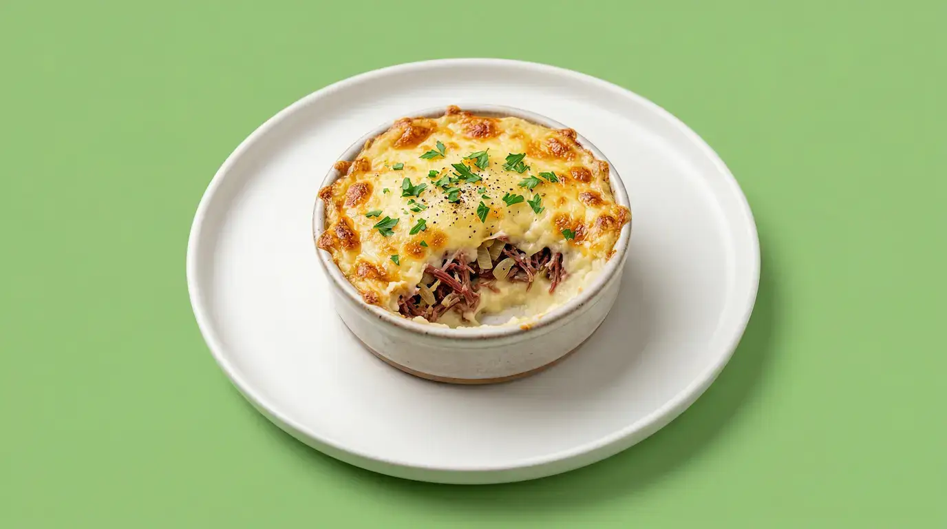 Escondidinho de Couve-Flor com Carne Seca